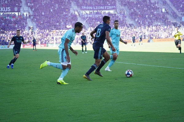 Orlando City Recebe Vancouver Whitecaps Orlando City Stadium Sábado Abril — Fotografia de Stock