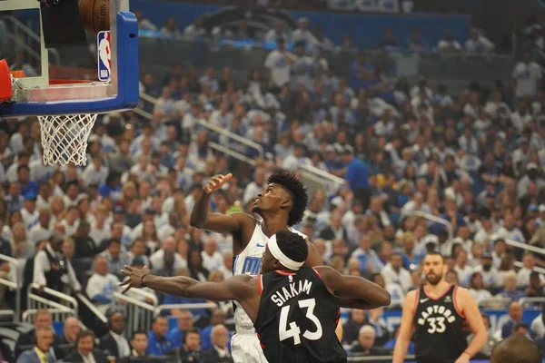 Orlando Magic Acoge Los Toronto Rapters Durante Primera Ronda Playoffs —  Fotos de Stock