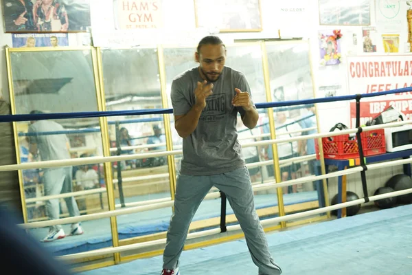 Boxer Keith One Time Thurman Durante Evento Stampa Presso Sua — Foto Stock