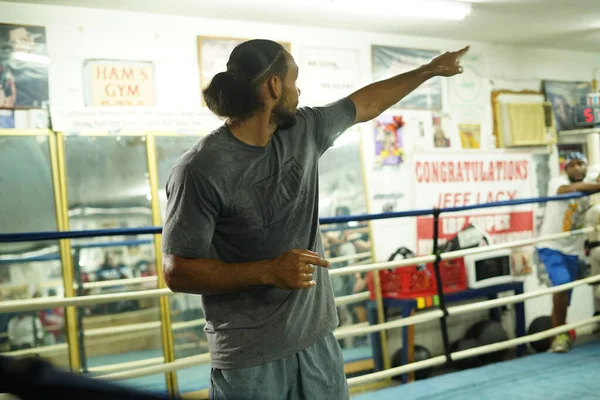 Boxer Keith One Time Thurman Durante Evento Stampa Presso Sua — Foto Stock