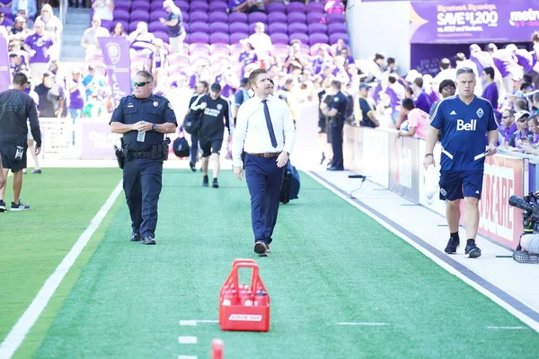 Orlando City Hosts Vancouver Whitecaps Orlando City Stadium Saturday April — Stock Photo, Image