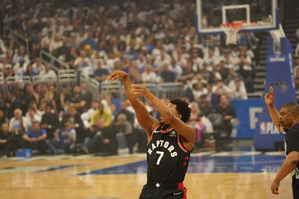 Orlando Magic Hospeda Toronto Rapters Durante Primeira Rodada Dos Playoffs — Fotografia de Stock