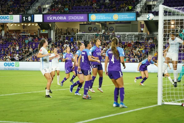 Orlando Pride Accueille Sky Blue Stade Exploria Samedi Juillet 2019 — Photo