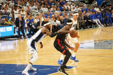 Orlando Magic 19 Nisan 2019 Cuma günü Orlando Florida 'daki Amway Arena' da düzenlenen NBA Playoff 1 'de Toronto Rapters' a ev sahipliği yapıyor. Fotoğraf: Marty Jean-Louis