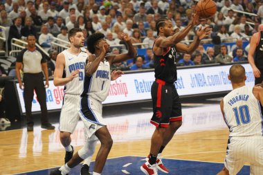 Orlando Magic 19 Nisan 2019 Cuma günü Orlando Florida 'daki Amway Arena' da düzenlenen NBA Playoff 1 'de Toronto Rapters' a ev sahipliği yapıyor. Fotoğraf: Marty Jean-Louis