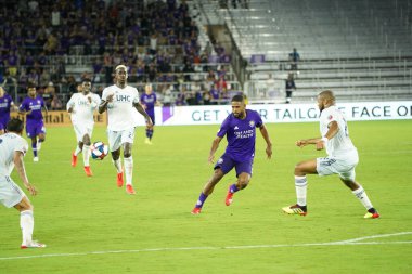 Orlando City SC, 19 Haziran 2019 Çarşamba günü Orlando 'daki Exploria Stadyumu' nda düzenlenen ABD Açık Kupası sırasında New England Devrimi 'ne ev sahipliği yaptı. Fotoğraf: Marty Jean-Louis