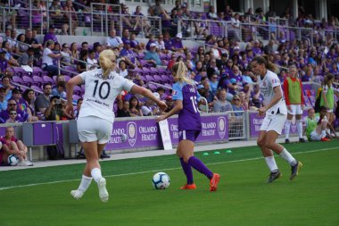 Orlando Pride 14 Nisan 2019 'da Orlando City Stadyumu' nda Portand Thorns 'a ev sahipliği yapmaktadır. Fotoğraf: Marty Jean-Louis