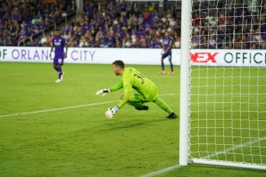 Orlando City SC, 19 Haziran 2019 Çarşamba günü Orlando 'daki Exploria Stadyumu' nda düzenlenen ABD Açık Kupası sırasında New England Devrimi 'ne ev sahipliği yaptı. Fotoğraf: Marty Jean-Louis