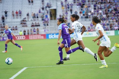 Orlando Pride 20 Temmuz 2019 tarihinde Florida Exploria Stadyumu 'nda Sky Blue FC' ye ev sahipliği yapmaktadır. Fotoğraf: Marty Jean-Louis