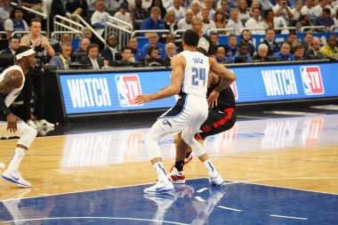 Orlando Magic 19 Nisan 2019 Cuma günü Orlando Florida 'daki Amway Arena' da düzenlenen NBA Playoff 1 'de Toronto Rapters' a ev sahipliği yapıyor. Fotoğraf: Marty Jean-Louis