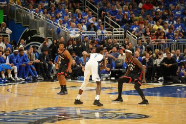 Orlando Magic 21 Nisan 2019 tarihinde Orlando Florida 'daki Amway Arena' da oynanan NBA Playoff 1 'de Toronto Rapters' a ev sahipliği yapıyor. Fotoğraf: Marty Jean-Louis Fotoğraf: Marty Jean-Louis
