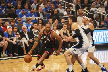 Orlando Magic 19 Nisan 2019 Cuma günü Orlando Florida 'daki Amway Arena' da düzenlenen NBA Playoff 1 'de Toronto Rapters' a ev sahipliği yapıyor. Fotoğraf: Marty Jean-Louis