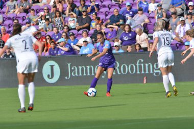 Orlando Pride 14 Nisan 2019 'da Orlando City Stadyumu' nda Portand Thorns 'a ev sahipliği yapmaktadır. Fotoğraf: Marty Jean-Louis