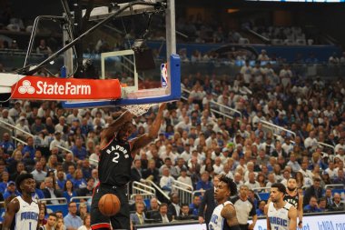 Orlando Magic 19 Nisan 2019 Cuma günü Orlando Florida 'daki Amway Arena' da düzenlenen NBA Playoff 1 'de Toronto Rapters' a ev sahipliği yapıyor. Fotoğraf: Marty Jean-Louis