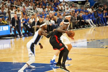 Orlando Magic 19 Nisan 2019 Cuma günü Orlando Florida 'daki Amway Arena' da düzenlenen NBA Playoff 1 'de Toronto Rapters' a ev sahipliği yapıyor. Fotoğraf: Marty Jean-Louis