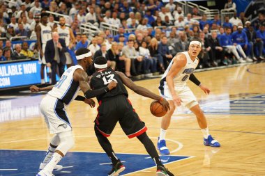 Orlando Magic 19 Nisan 2019 Cuma günü Orlando Florida 'daki Amway Arena' da düzenlenen NBA Playoff 1 'de Toronto Rapters' a ev sahipliği yapıyor. Fotoğraf: Marty Jean-Louis