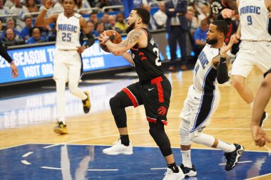 Orlando Magic 19 Nisan 2019 Cuma günü Orlando Florida 'daki Amway Arena' da düzenlenen NBA Playoff 1 'de Toronto Rapters' a ev sahipliği yapıyor. Fotoğraf: Marty Jean-Louis