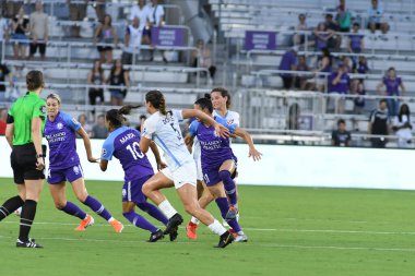 Orlando Pride 20 Temmuz 2019 tarihinde Florida Exploria Stadyumu 'nda Sky Blue FC' ye ev sahipliği yapmaktadır. Fotoğraf: Marty Jean-Louis