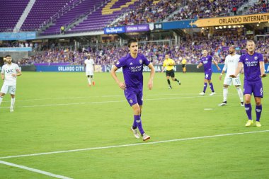 Orlando City SC, 19 Haziran 2019 Çarşamba günü Orlando 'daki Exploria Stadyumu' nda düzenlenen ABD Açık Kupası sırasında New England Devrimi 'ne ev sahipliği yaptı. Fotoğraf: Marty Jean-Louis