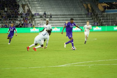 Orlando City SC, 19 Haziran 2019 Çarşamba günü Orlando 'daki Exploria Stadyumu' nda düzenlenen ABD Açık Kupası sırasında New England Devrimi 'ne ev sahipliği yaptı. Fotoğraf: Marty Jean-Louis