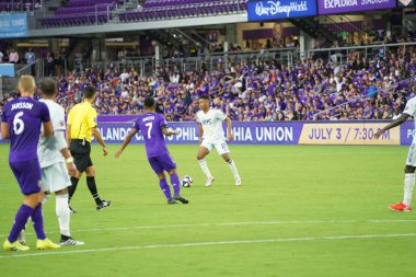 Orlando City SC, 19 Haziran 2019 Çarşamba günü Orlando 'daki Exploria Stadyumu' nda düzenlenen ABD Açık Kupası sırasında New England Devrimi 'ne ev sahipliği yaptı. Fotoğraf: Marty Jean-Louis
