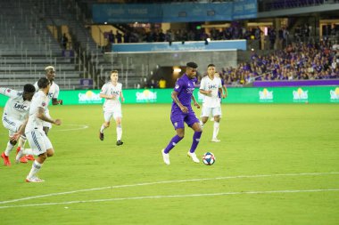 Orlando City SC, 19 Haziran 2019 Çarşamba günü Orlando 'daki Exploria Stadyumu' nda düzenlenen ABD Açık Kupası sırasında New England Devrimi 'ne ev sahipliği yaptı. Fotoğraf: Marty Jean-Louis