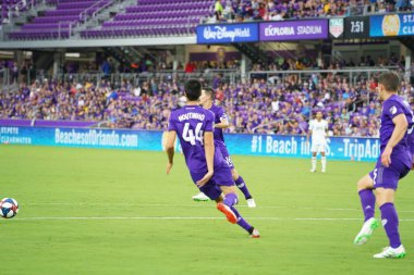 Orlando City SC, 19 Haziran 2019 Çarşamba günü Orlando 'daki Exploria Stadyumu' nda düzenlenen ABD Açık Kupası sırasında New England Devrimi 'ne ev sahipliği yaptı. Fotoğraf: Marty Jean-Louis
