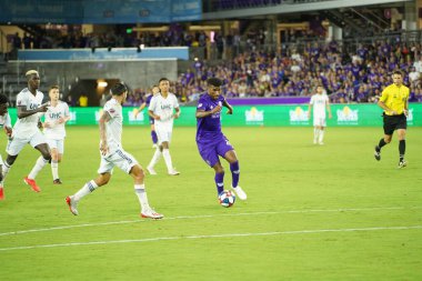 Orlando City SC, 19 Haziran 2019 Çarşamba günü Orlando 'daki Exploria Stadyumu' nda düzenlenen ABD Açık Kupası sırasında New England Devrimi 'ne ev sahipliği yaptı. Fotoğraf: Marty Jean-Louis