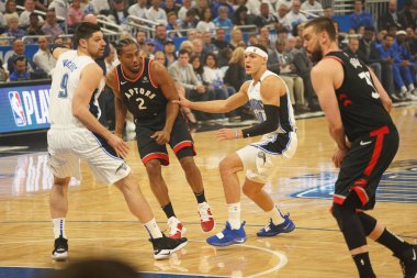 Orlando Magic 19 Nisan 2019 Cuma günü Orlando Florida 'daki Amway Arena' da düzenlenen NBA Playoff 1 'de Toronto Rapters' a ev sahipliği yapıyor. Fotoğraf: Marty Jean-Louis