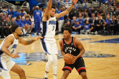 Orlando Magic 21 Nisan 2019 tarihinde Orlando Florida 'daki Amway Arena' da oynanan NBA Playoff 1 'de Toronto Rapters' a ev sahipliği yapıyor. Fotoğraf: Marty Jean-Louis Fotoğraf: Marty Jean-Louis
