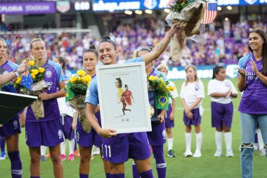 Orlando Pride 20 Temmuz 2019 tarihinde Florida Exploria Stadyumu 'nda Sky Blue FC' ye ev sahipliği yapmaktadır. Fotoğraf: Marty Jean-Louis