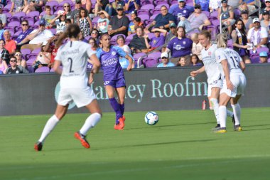 Orlando Pride 14 Nisan 2019 'da Orlando City Stadyumu' nda Portand Thorns 'a ev sahipliği yapmaktadır. Fotoğraf: Marty Jean-Louis