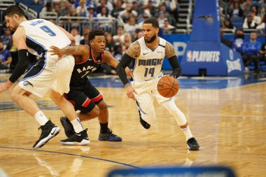 Orlando Magic 19 Nisan 2019 Cuma günü Orlando Florida 'daki Amway Arena' da düzenlenen NBA Playoff 1 'de Toronto Rapters' a ev sahipliği yapıyor. Fotoğraf: Marty Jean-Louis
