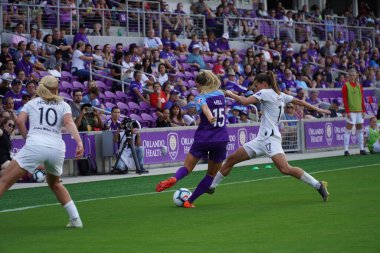 Orlando Pride 14 Nisan 2019 'da Orlando City Stadyumu' nda Portand Thorns 'a ev sahipliği yapmaktadır. Fotoğraf: Marty Jean-Louis