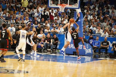 Orlando Magic 19 Nisan 2019 Cuma günü Orlando Florida 'daki Amway Arena' da düzenlenen NBA Playoff 1 'de Toronto Rapters' a ev sahipliği yapıyor. Fotoğraf: Marty Jean-Louis