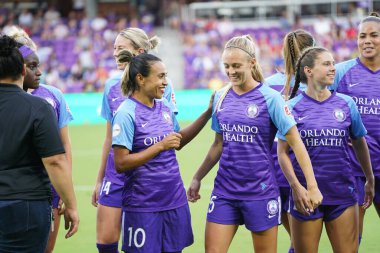 Orlando Pride 20 Temmuz 2019 tarihinde Florida Exploria Stadyumu 'nda Sky Blue FC' ye ev sahipliği yapmaktadır. Fotoğraf: Marty Jean-Louis