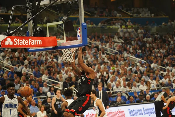 Orlando Magic Hosts Toronto Rapters Nba Playoff Amway Arena Orlando — Stock Photo, Image