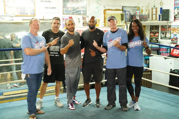 Boxer Keith One Time Thurman Tijdens Een Persconferentie Zijn Gym — Stockfoto