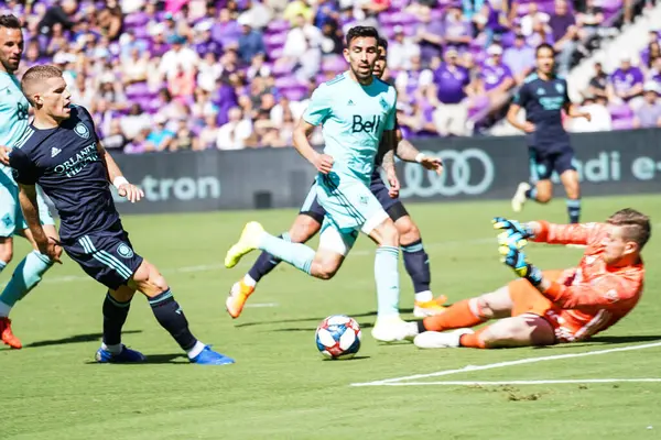 Orlando City Házigazdák Vancouver Whitecaps Orlando City Stadium Szombat Április — Stock Fotó