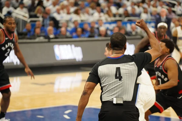 Orlando Magic Hospeda Toronto Rapters Durante Primeira Rodada Dos Playoffs — Fotografia de Stock