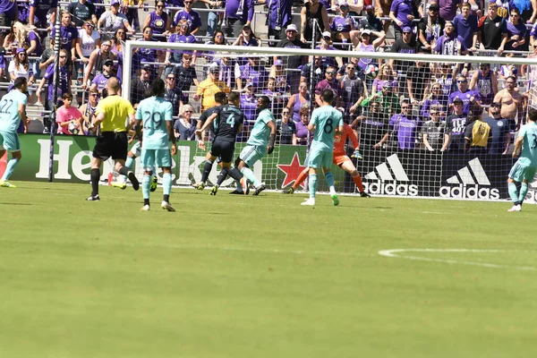 Orlando City Recebe Vancouver Whitecaps Orlando City Stadium Sábado Abril — Fotografia de Stock