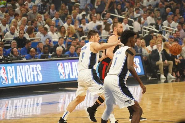 Orlando Magic Hosts Toronto Rapters Nba Playoff Amway Arena Orlando — Stockfoto