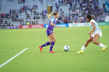 Orlando Pride 20 Temmuz 2019 tarihinde Florida Exploria Stadyumu 'nda Sky Blue FC' ye ev sahipliği yapmaktadır. Fotoğraf: Marty Jean-Louis