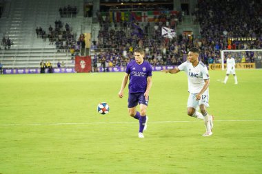 Orlando City SC, 19 Haziran 2019 Çarşamba günü Orlando 'daki Exploria Stadyumu' nda düzenlenen ABD Açık Kupası sırasında New England Devrimi 'ne ev sahipliği yaptı. Fotoğraf: Marty Jean-Louis