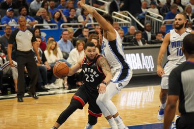 Orlando Magic 19 Nisan 2019 Cuma günü Orlando Florida 'daki Amway Arena' da düzenlenen NBA Playoff 1 'de Toronto Rapters' a ev sahipliği yapıyor. Fotoğraf: Marty Jean-Louis