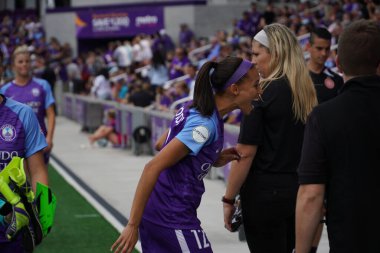 Orlando Pride 14 Nisan 2019 'da Orlando City Stadyumu' nda Portand Thorns 'a ev sahipliği yapmaktadır. Fotoğraf: Marty Jean-Louis