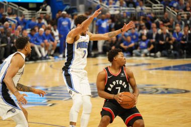 Orlando Magic 21 Nisan 2019 tarihinde Orlando Florida 'daki Amway Arena' da oynanan NBA Playoff 1 'de Toronto Rapters' a ev sahipliği yapıyor. Fotoğraf: Marty Jean-Louis Fotoğraf: Marty Jean-Louis