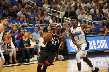 Orlando Magic 19 Nisan 2019 Cuma günü Orlando Florida 'daki Amway Arena' da düzenlenen NBA Playoff 1 'de Toronto Rapters' a ev sahipliği yapıyor. Fotoğraf: Marty Jean-Louis