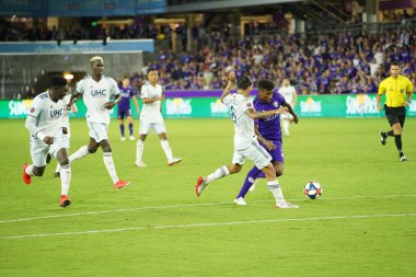 Orlando City SC, 19 Haziran 2019 Çarşamba günü Orlando 'daki Exploria Stadyumu' nda düzenlenen ABD Açık Kupası sırasında New England Devrimi 'ne ev sahipliği yaptı. Fotoğraf: Marty Jean-Louis