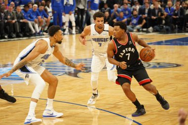 Orlando Magic 21 Nisan 2019 tarihinde Orlando Florida 'daki Amway Arena' da oynanan NBA Playoff 1 'de Toronto Rapters' a ev sahipliği yapıyor. Fotoğraf: Marty Jean-Louis Fotoğraf: Marty Jean-Louis